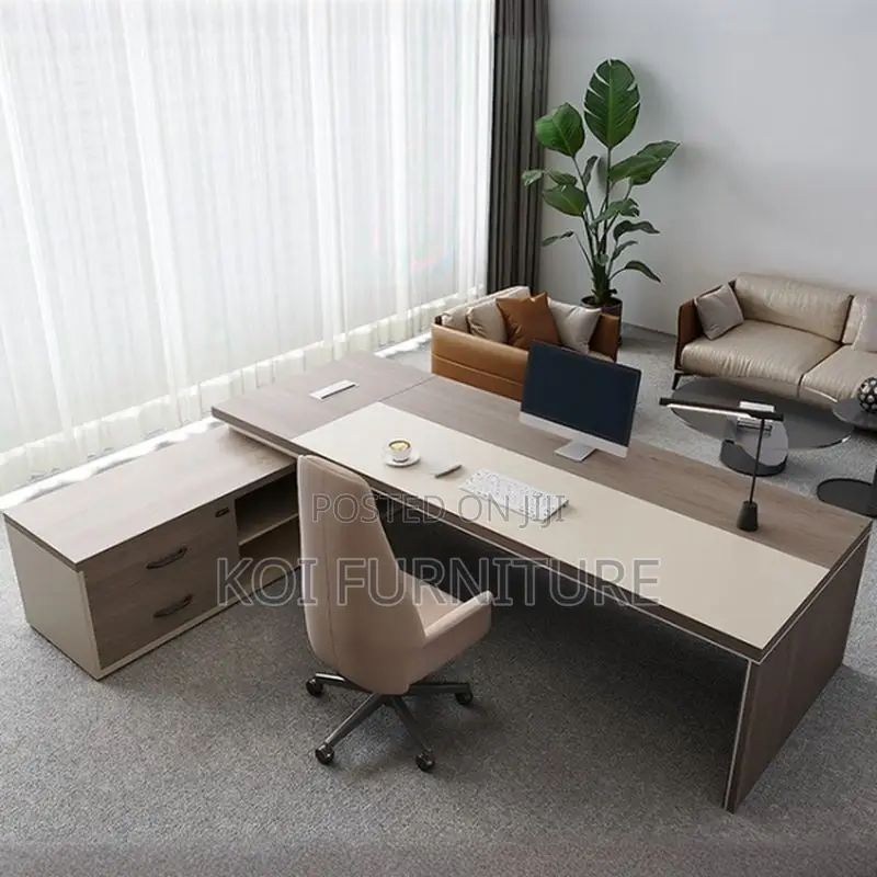 Office Desk; 1.6 Meters Executive L Shaped Desk With Drawers