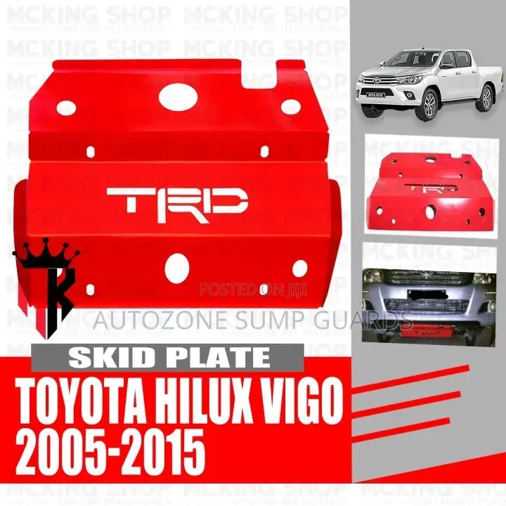 TRD Metal Skid Plate for Toyota Hilux Vigo 2005-2015 (Red)