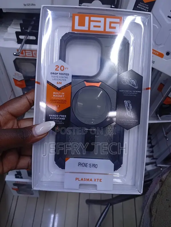 Uag Plasma Xte Magsafe Case for iPhone 15 Pro (Black/Orange)