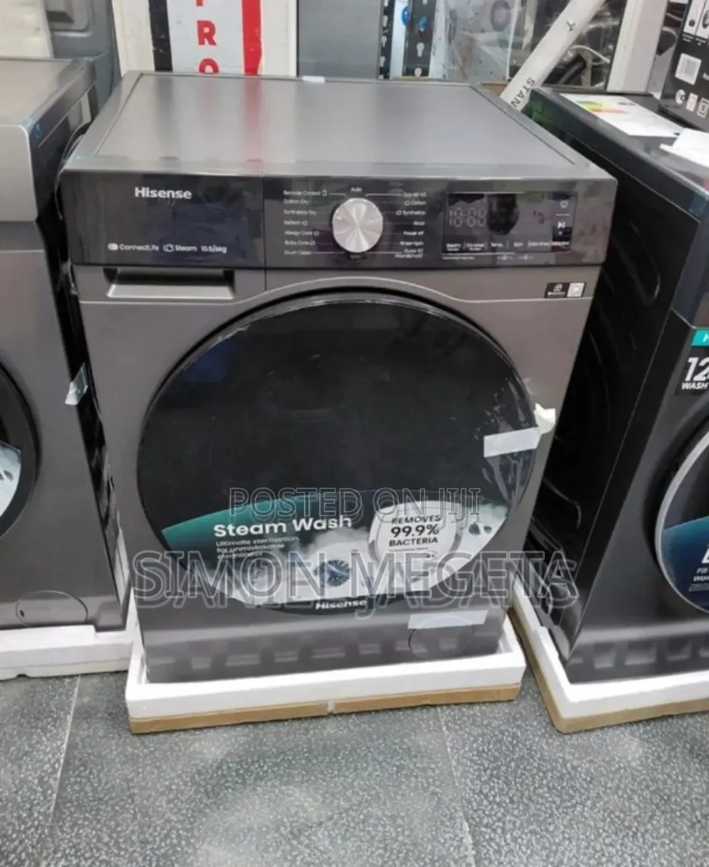 With Digital Settings. Hisense 12kgs Washing Machine. Brand New