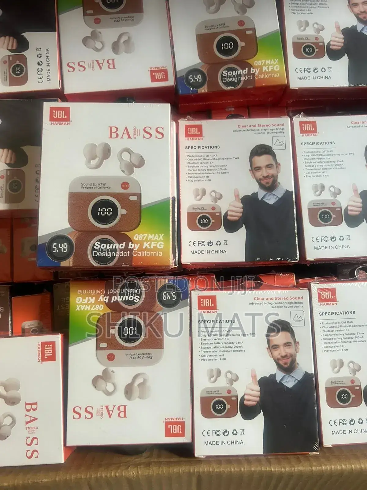 JBL Q87 Max TWS Earbuds – 6h Playtime, Strong Bass Bluetooth