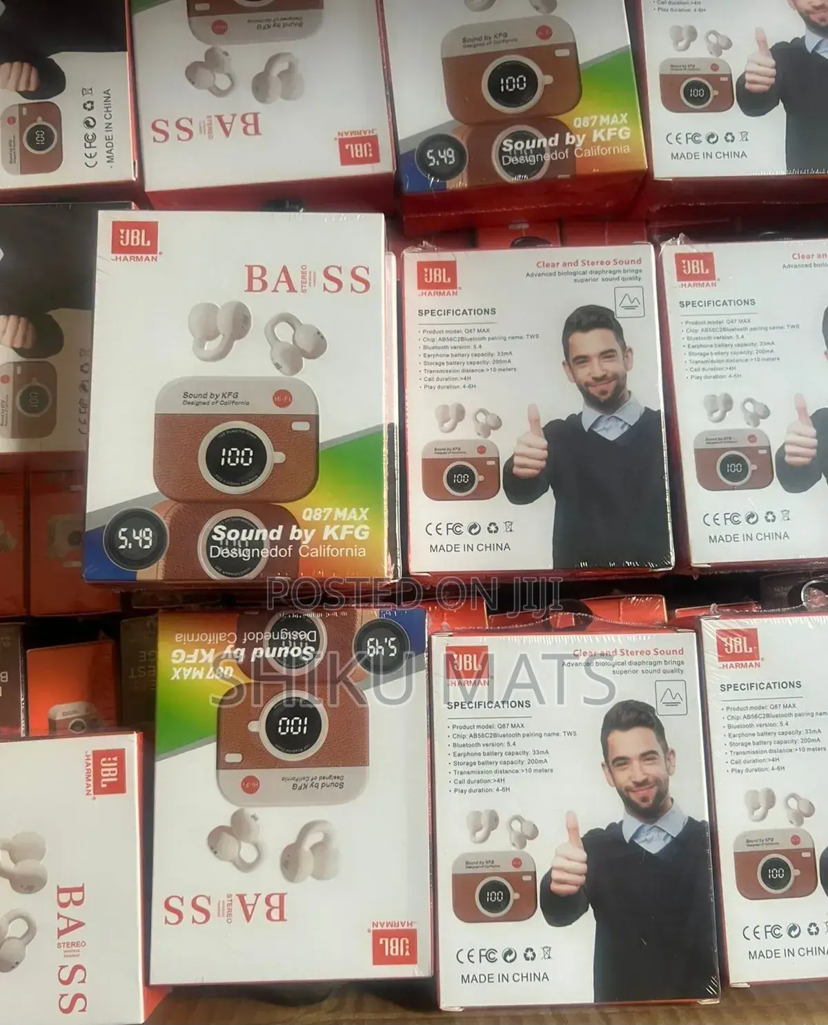 JBL Q87 Max TWS Earbuds – 6h Playtime, Strong Bass Bluetooth