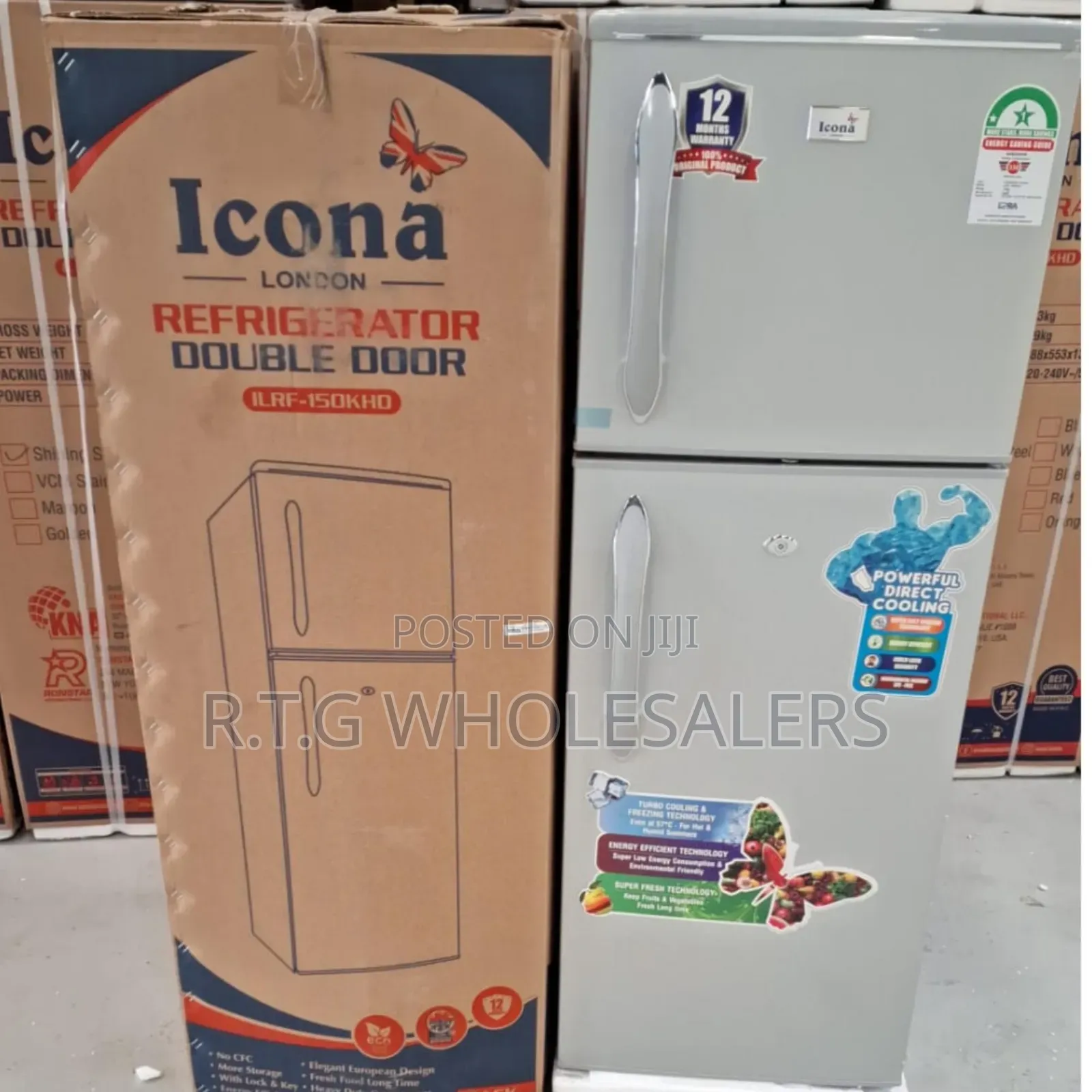 Icona 138 Litres Fridge Top Freezer Double Door Design