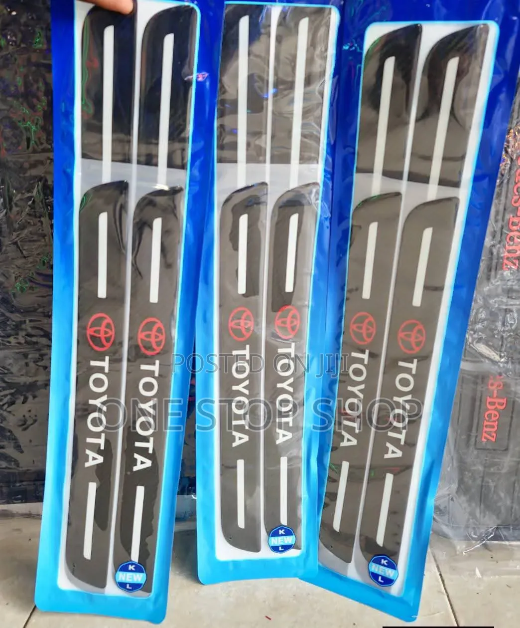 4pc Pack Set Toyota Branded Heavy Duty PVC Door Step.Stickers