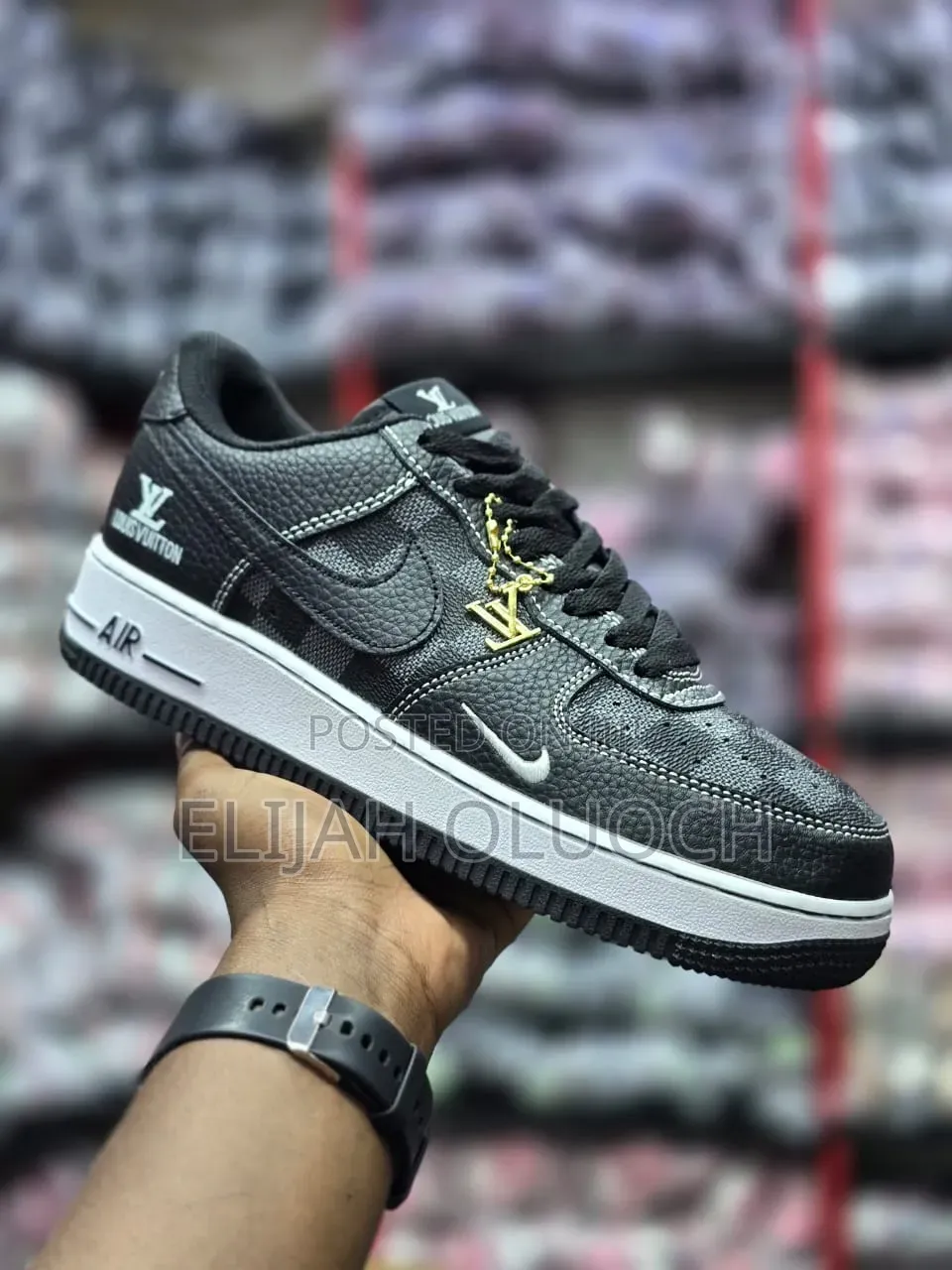 Nike Airforce Louis Vuitton Checkerboad Pattern