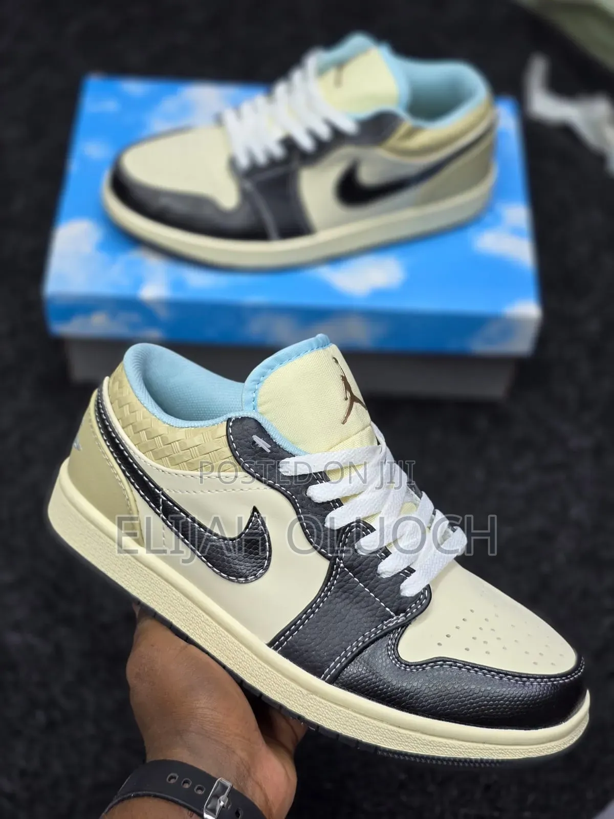 Nike Air Jordan 1 Low Se in the "Coconut Milk Black Muslin"