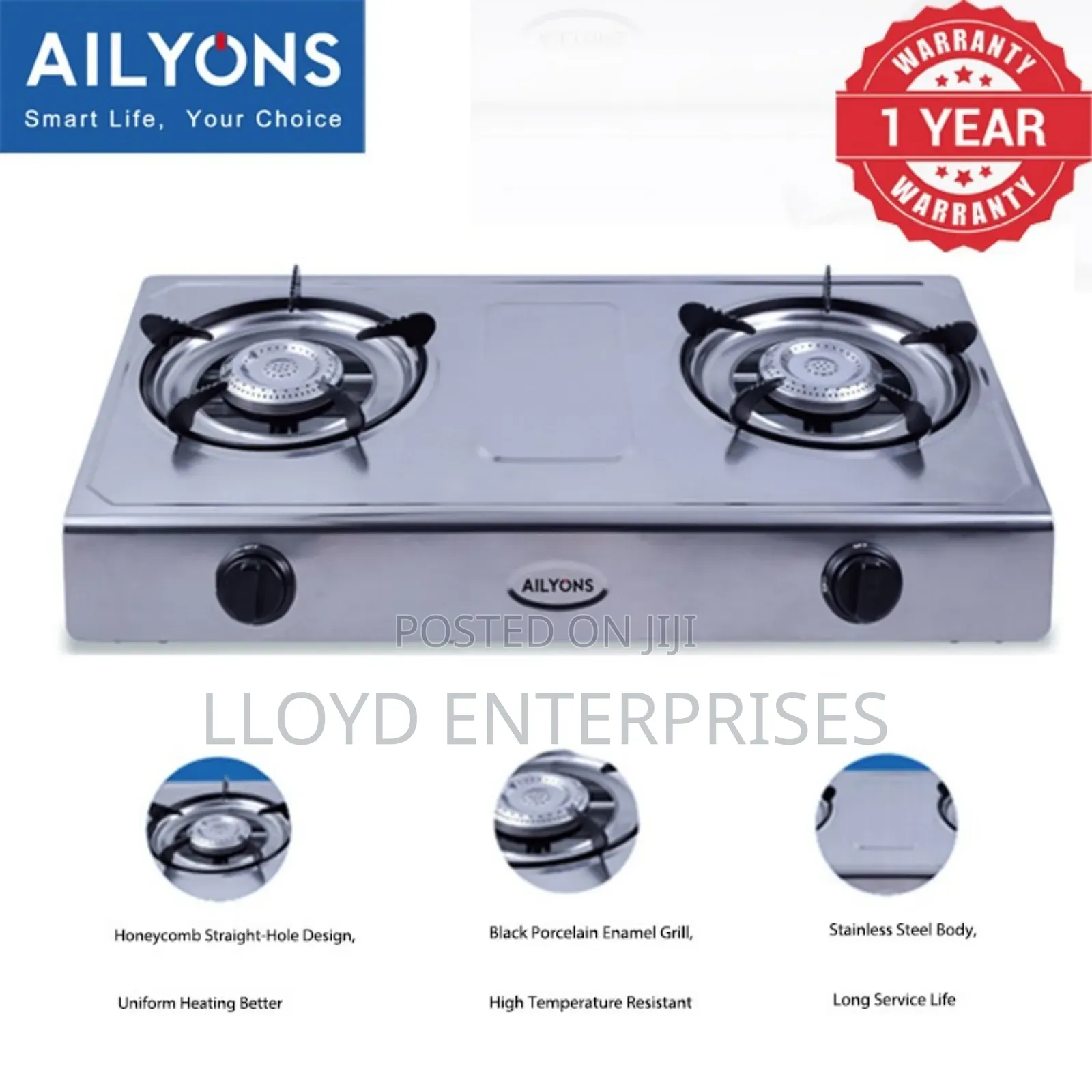 Stainless Table Top Cooker - 2 Burner
