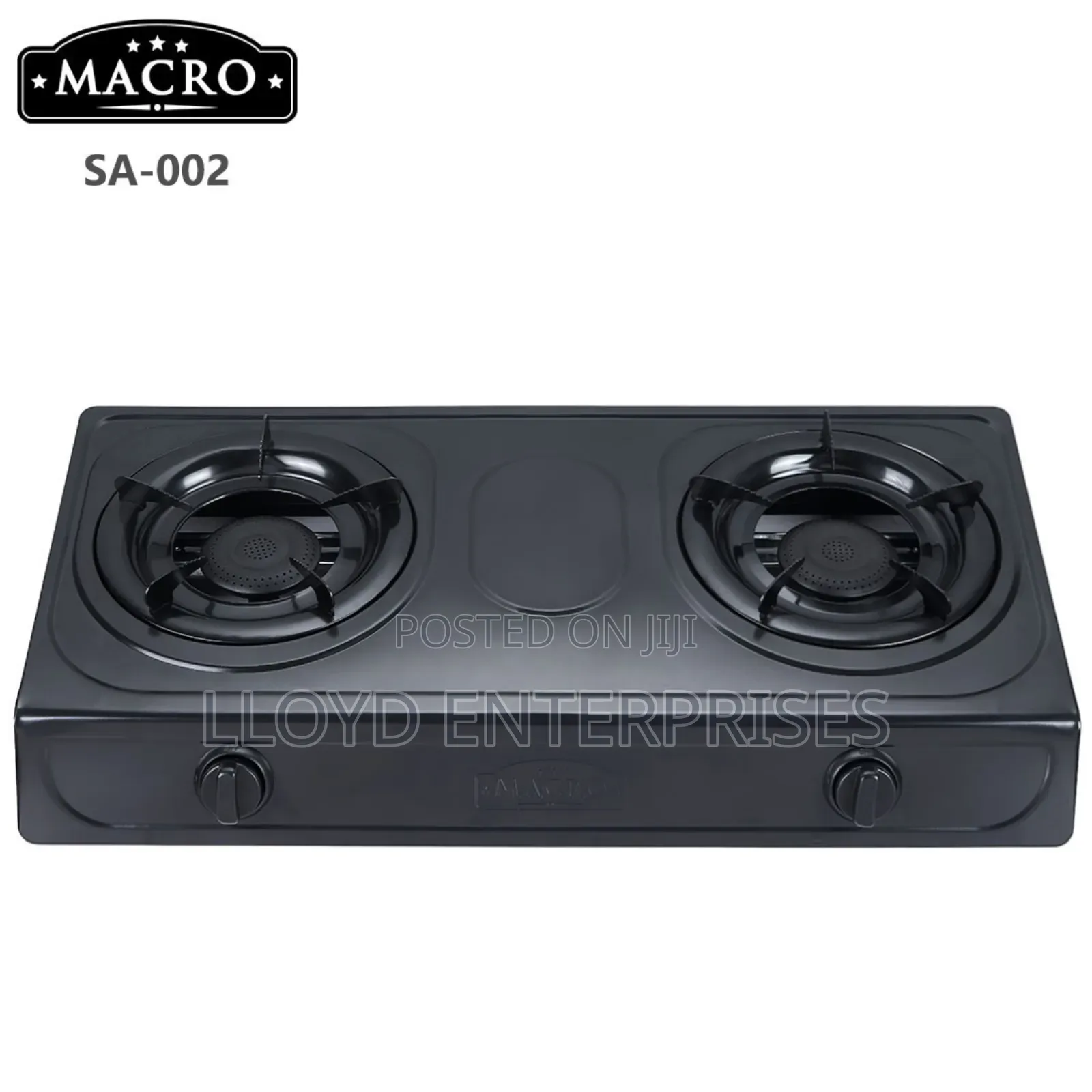 Macro Black Stainless Steel Table Top Cooker -2 Burner