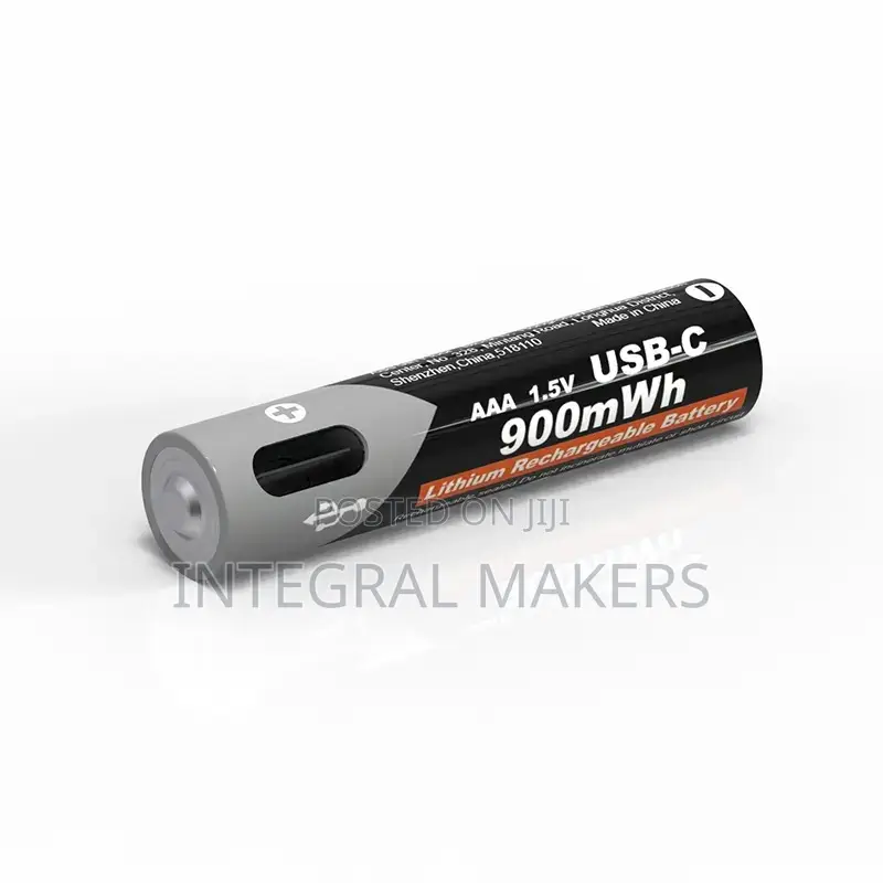 Usb-C Lithium Rechargeable Battery 1.5v Aaa 900mwh