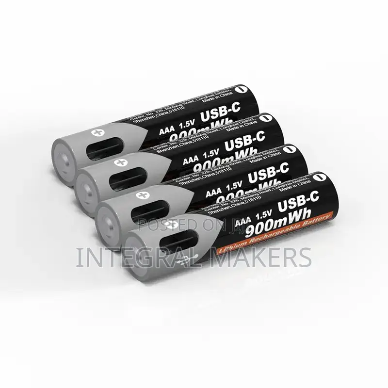 Usb-C Lithium Rechargeable Battery 1.5v Aaa 900mwh