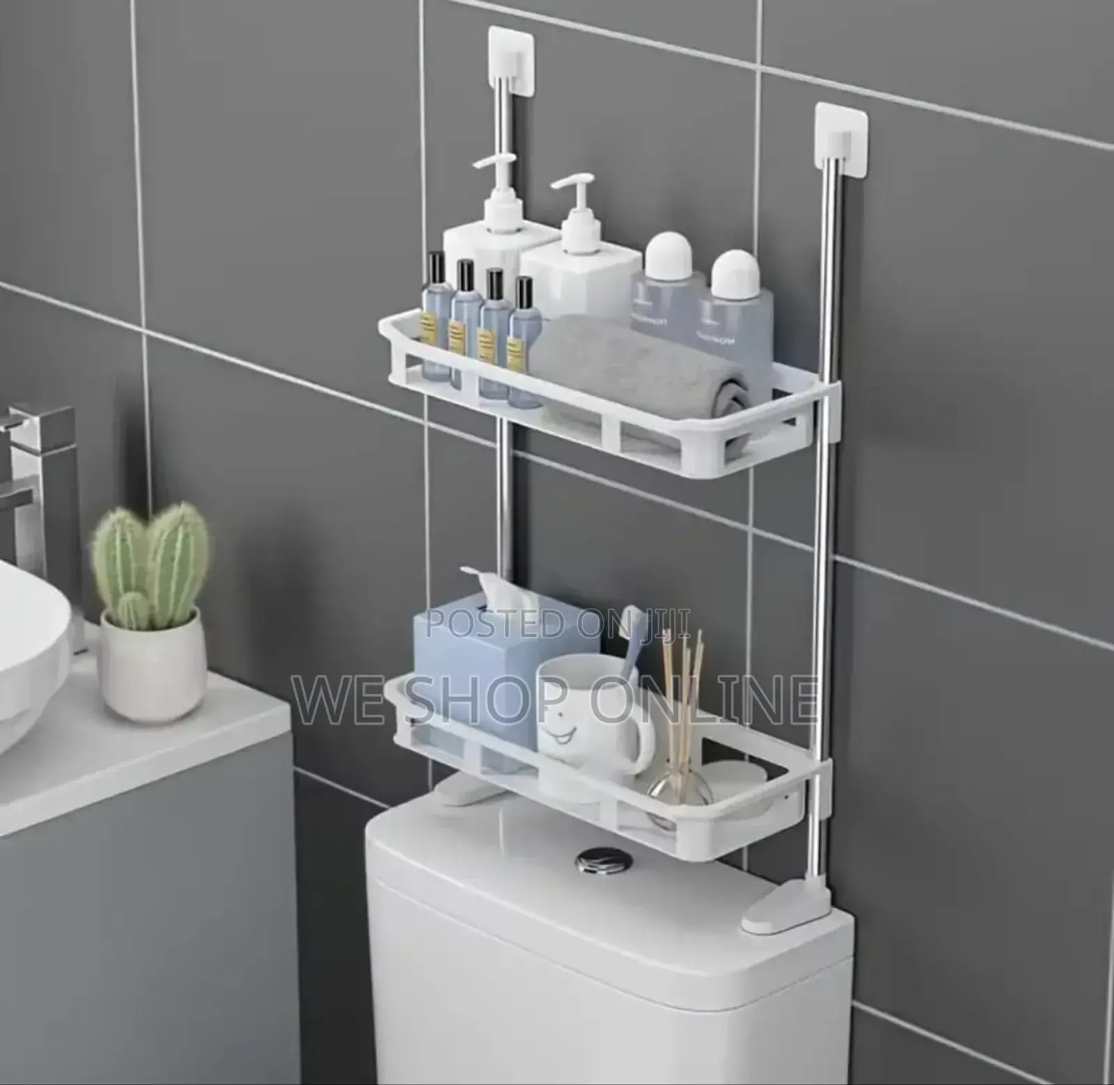 2-Layer No-Drill Multipurpose Shelf