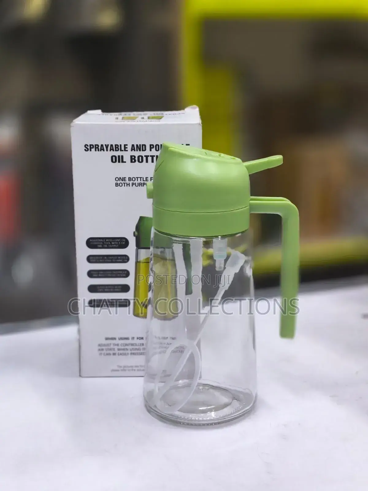 600 Ml 2 in 1 Glass Oil Jar With Spray Function