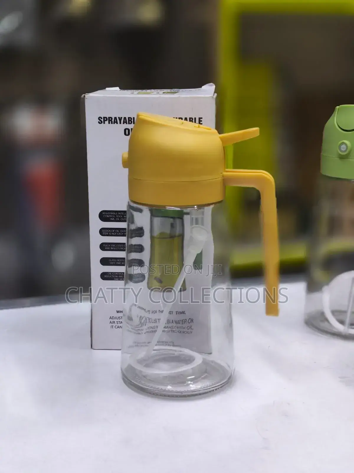 600 Ml 2 in 1 Glass Oil Jar With Spray Function