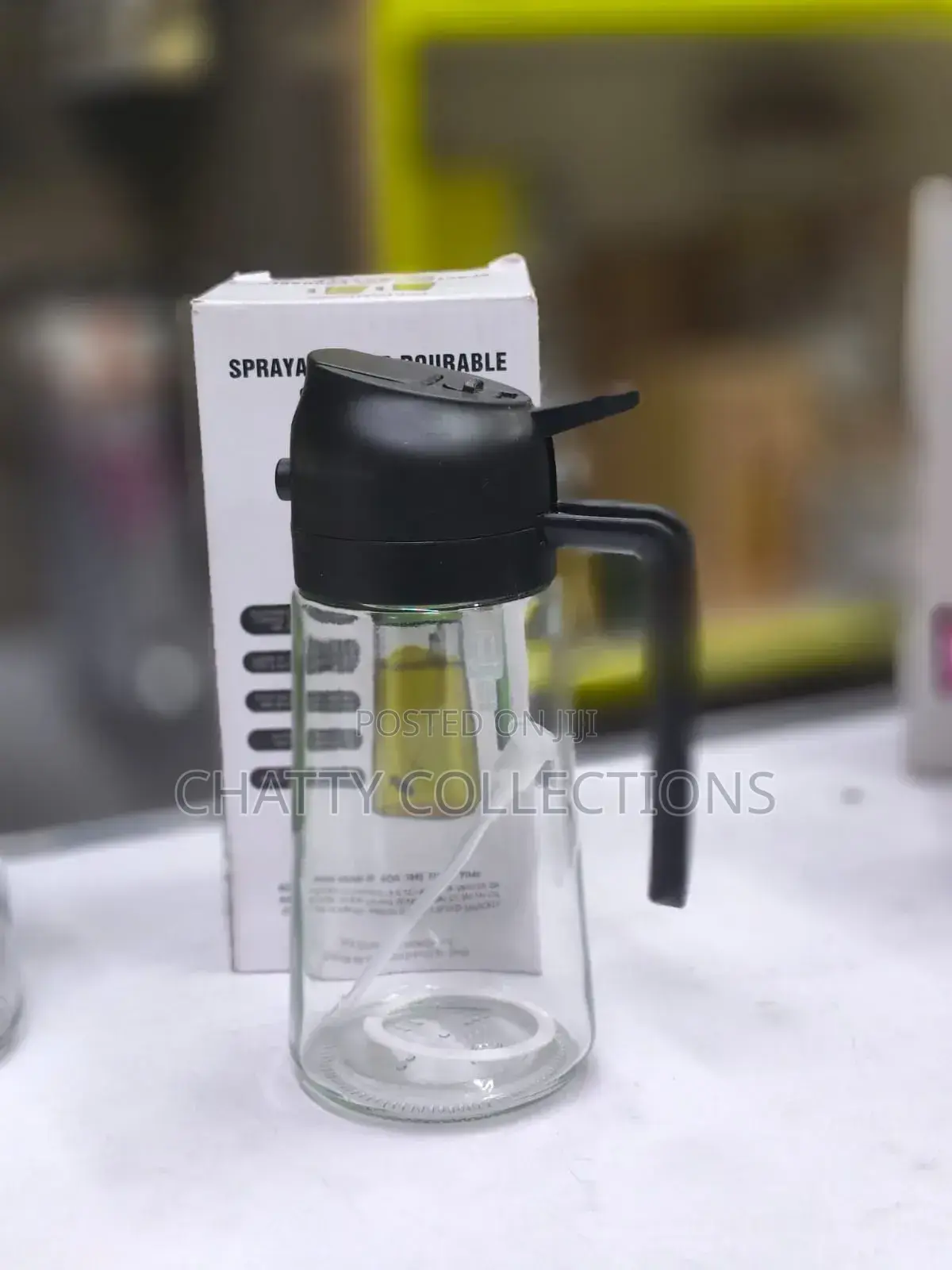 600 Ml 2 in 1 Glass Oil Jar With Spray Function