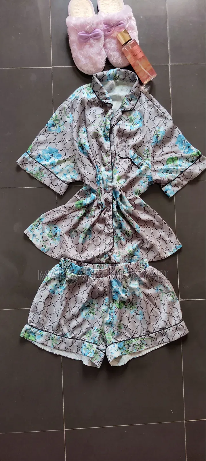 Light Green and Flowed Pajama Wear