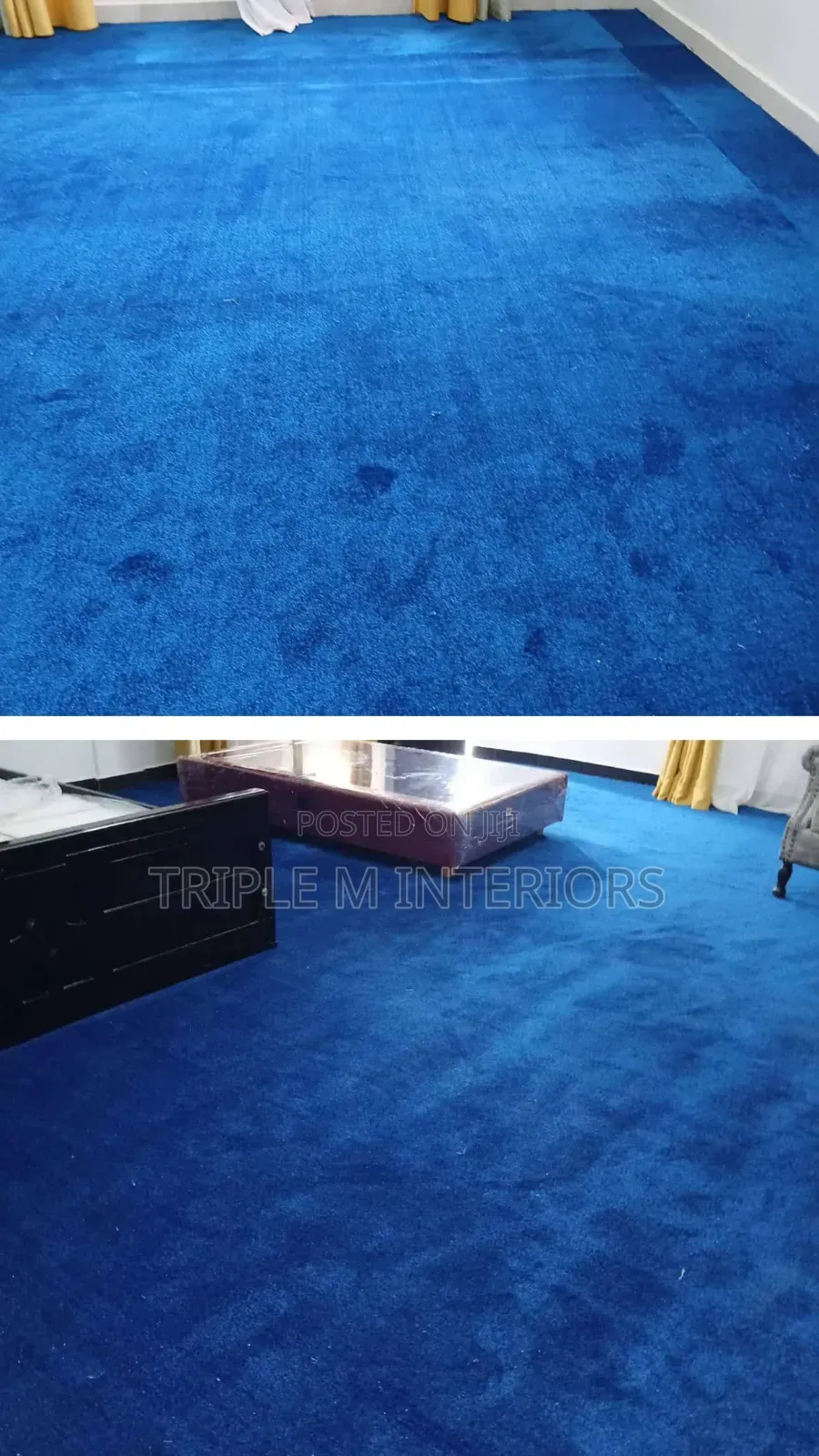 High-Density Usa Blue Flooring Carpet With 8mm Cushion