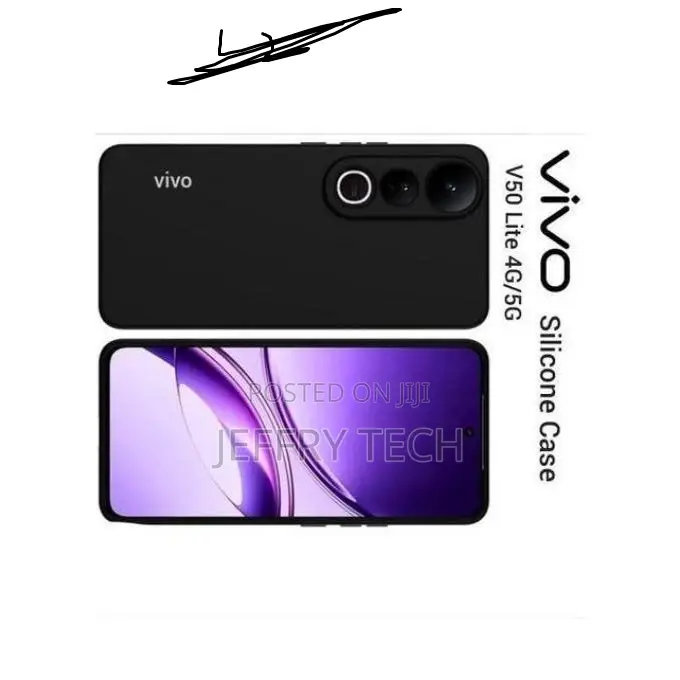 Vivo V504g/5g Black Original Liquid Silicone Phone Case/Cover