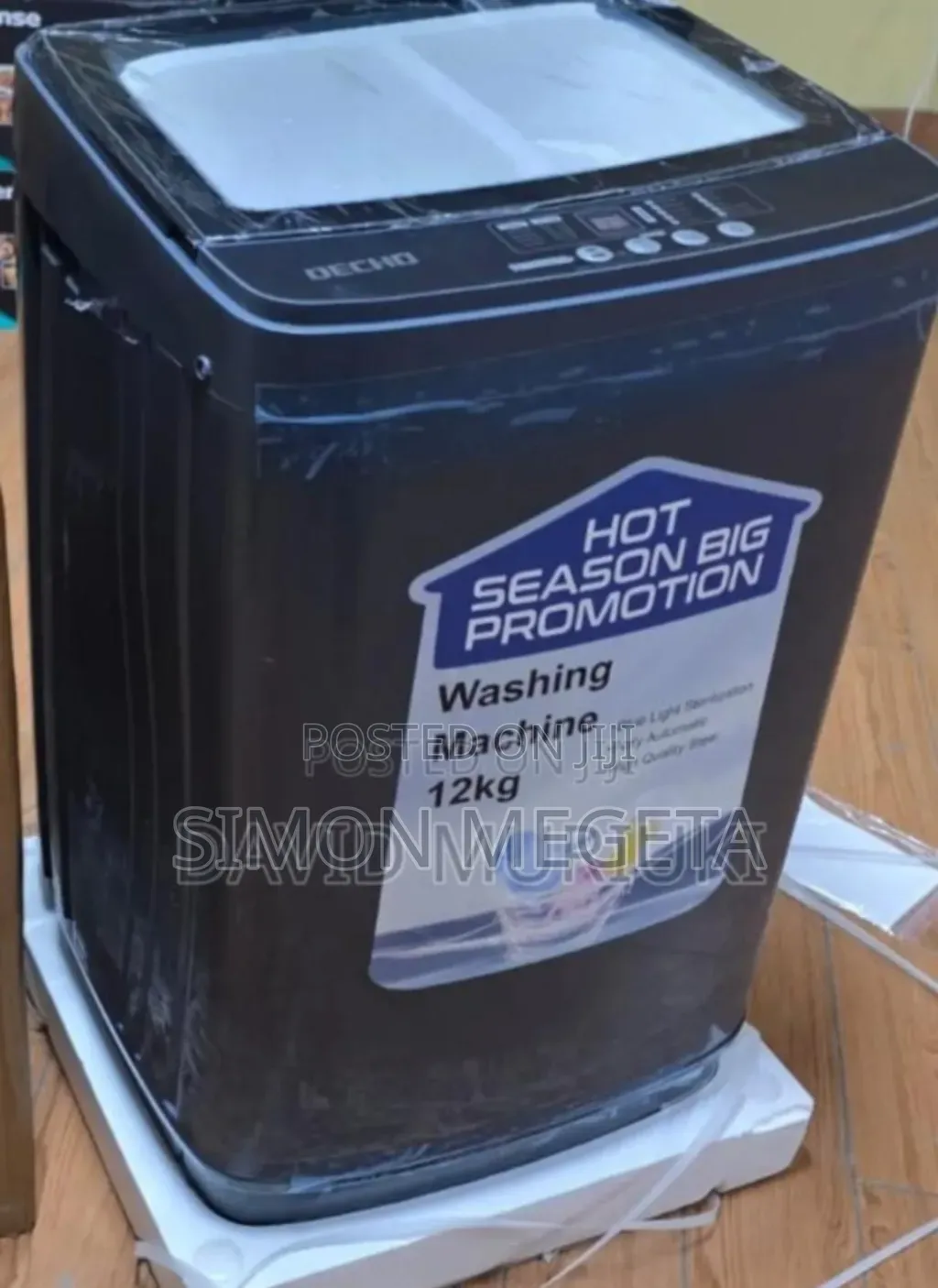 New Arrivals Decho 12kg Top Load Washing Machine Full Automatic Blac