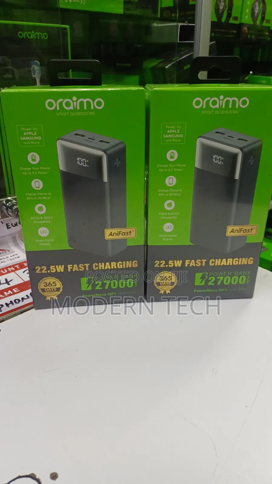 )
Oraimo 27,000mah Powernova Qf1 High-Capacity Power Bank