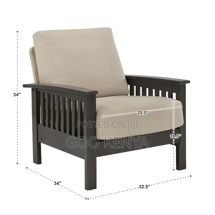Home Armchair; Fabric Armchair With Solid Wood Frame for Modern Home