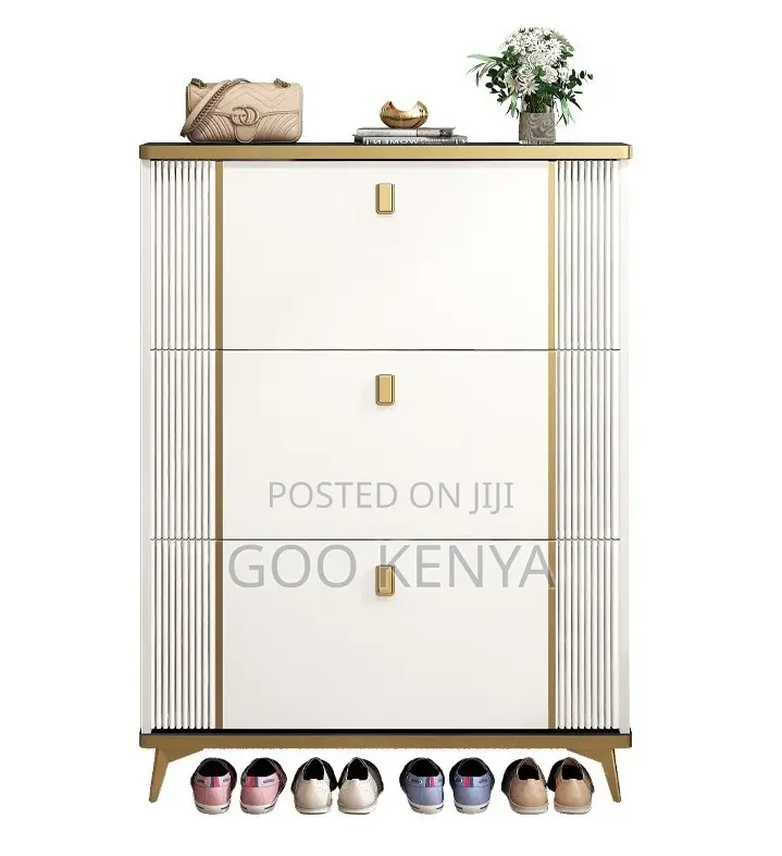Home Shoe Rack; Modern Ultra-Thin Flip Door Metal Shoe Rack Cabinet