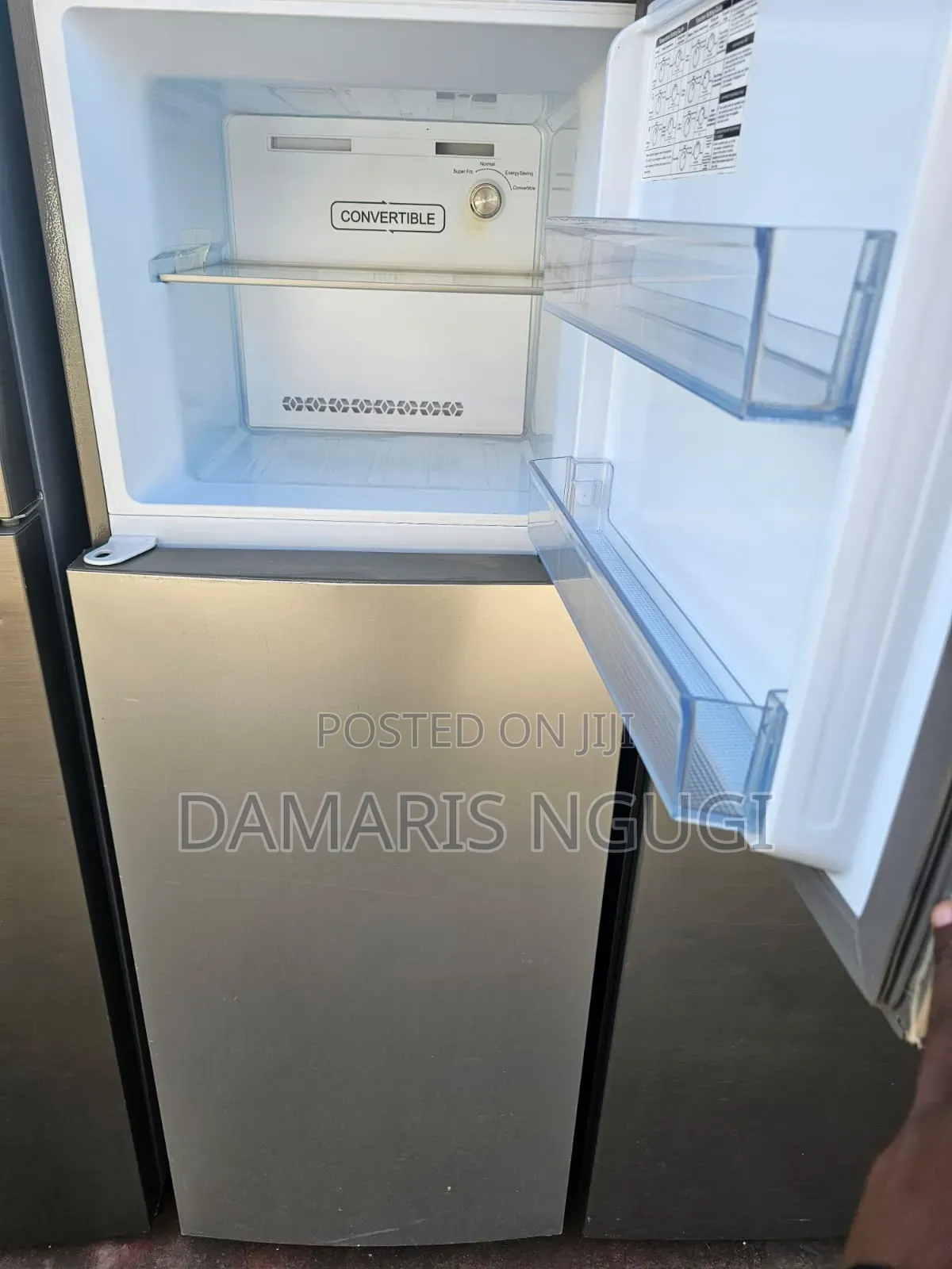 Von With Dispenser Double Door Fridge