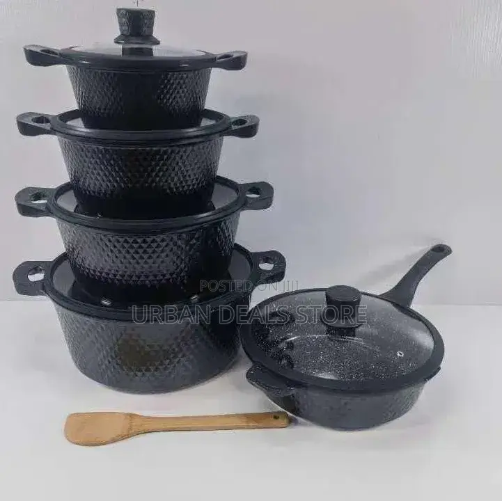 Bosch 11pc Cookware Made in Germany Black Grey Colour