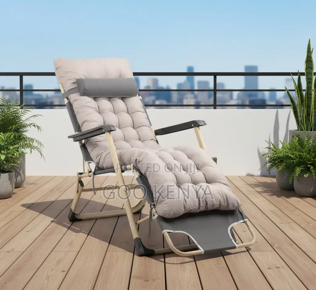 Home Lounger; Modern Beach Recliner Chair With Folding Design