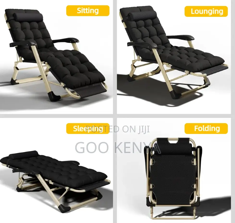 Home Lounger; Modern Beach Recliner Chair With Folding Design