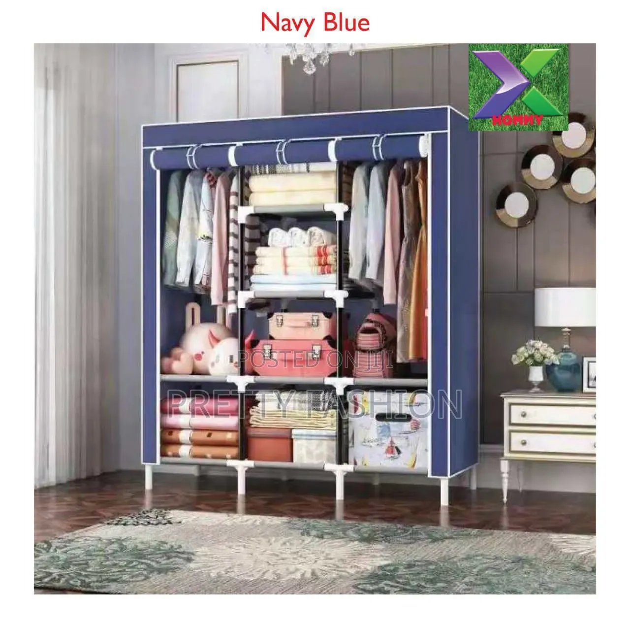 Metallic 3column Wardrobe