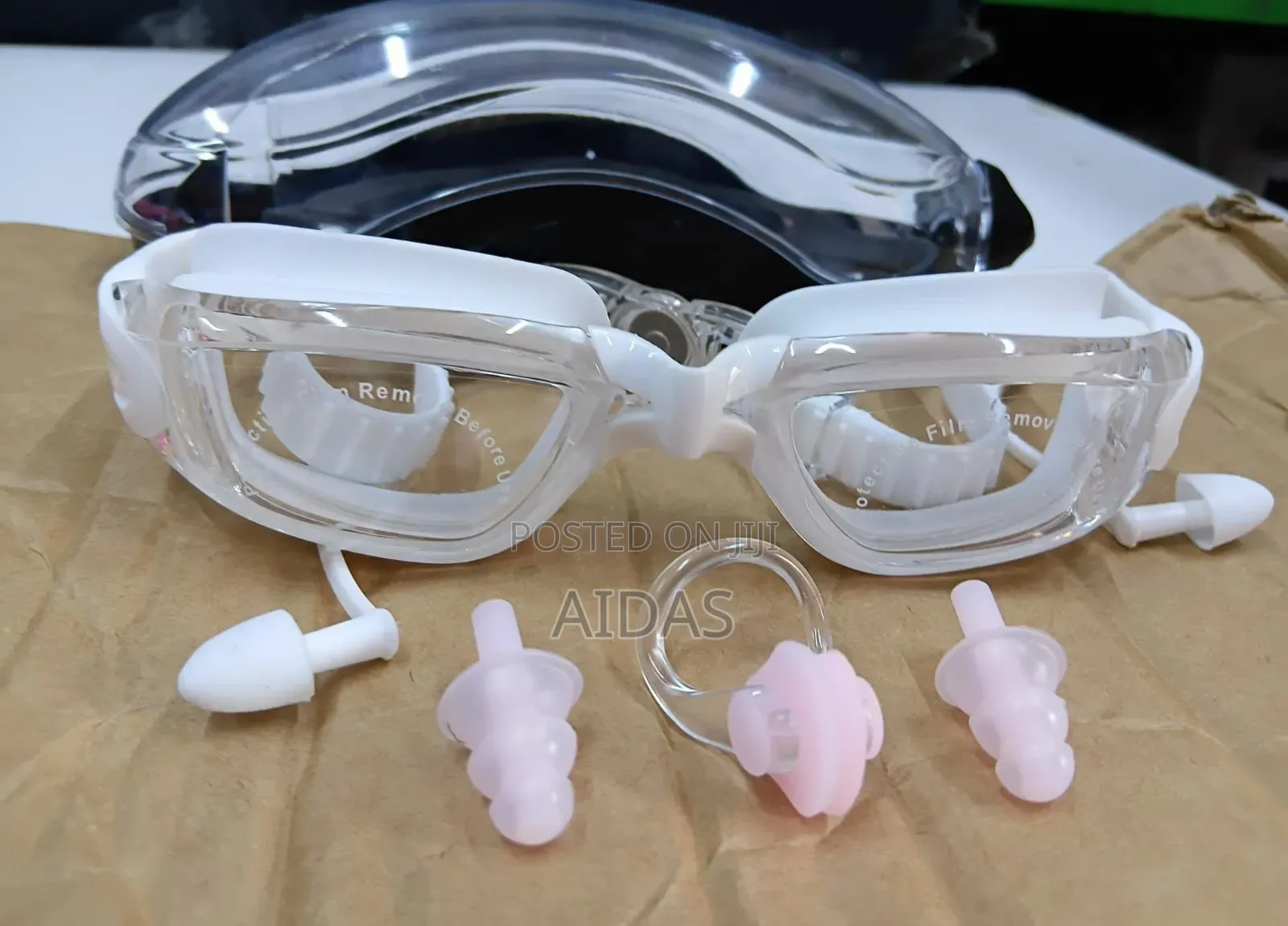Professional Antifog Uv Protection Ear Nose Plug Swimming Goggles