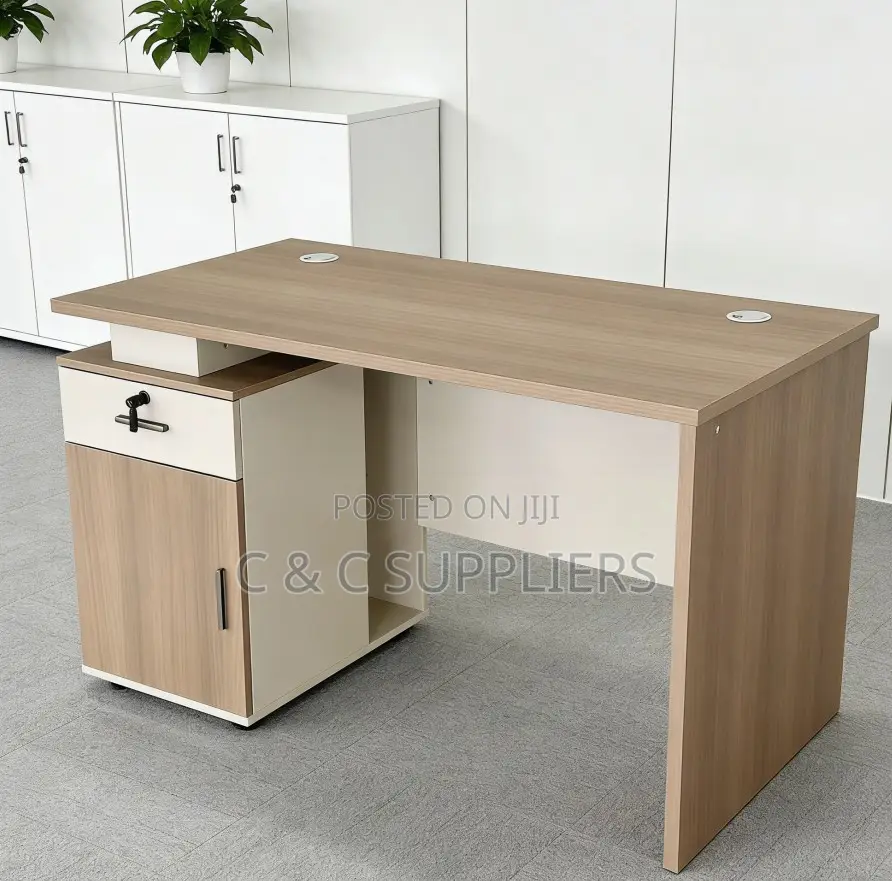 Office Tables; Executive Standing Computer Desk With Storage - 120cm