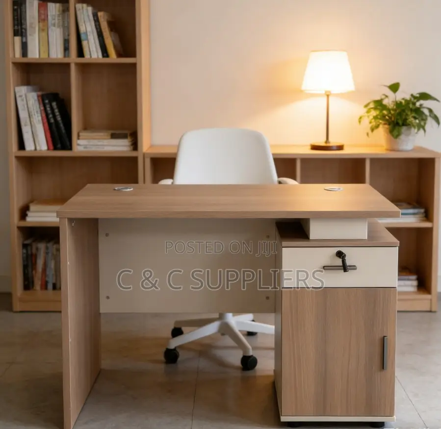 Office Tables; Executive Standing Computer Desk With Storage - 120cm