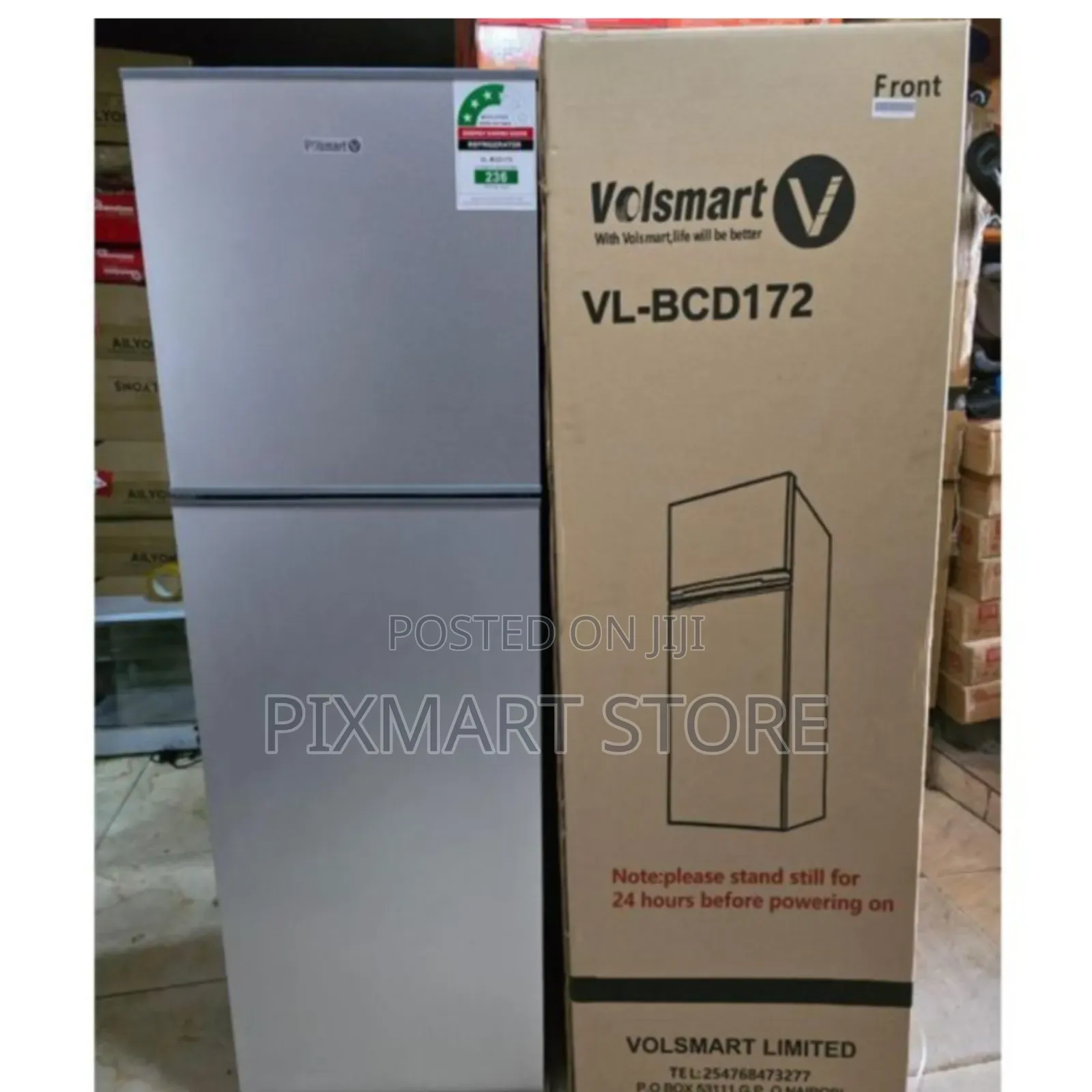 Volsmart 172l Double Door Fridge Silver Finish