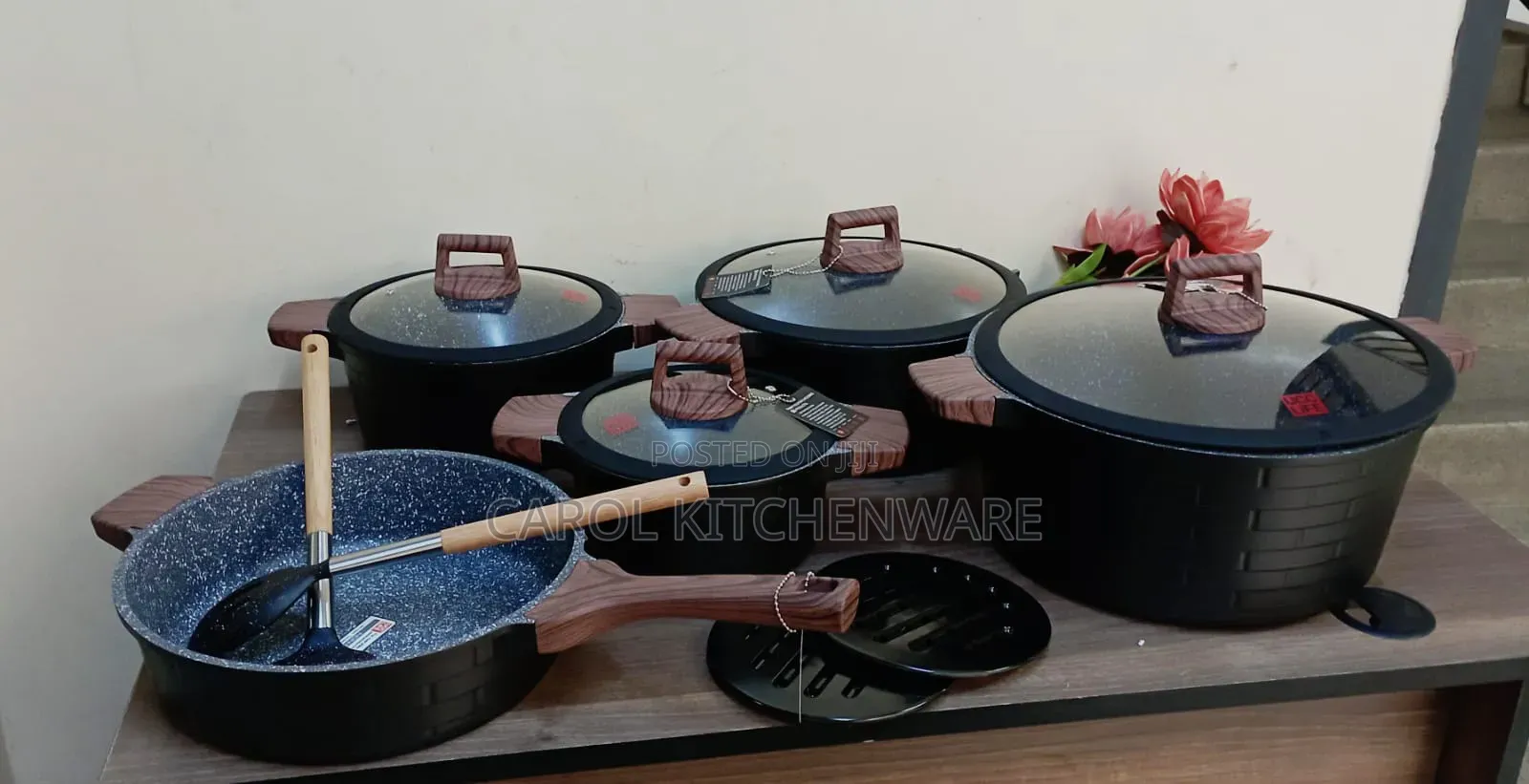 13 Piece Granite Kitchen Cookware Set/ 13 PCS Non Stick Sufuria