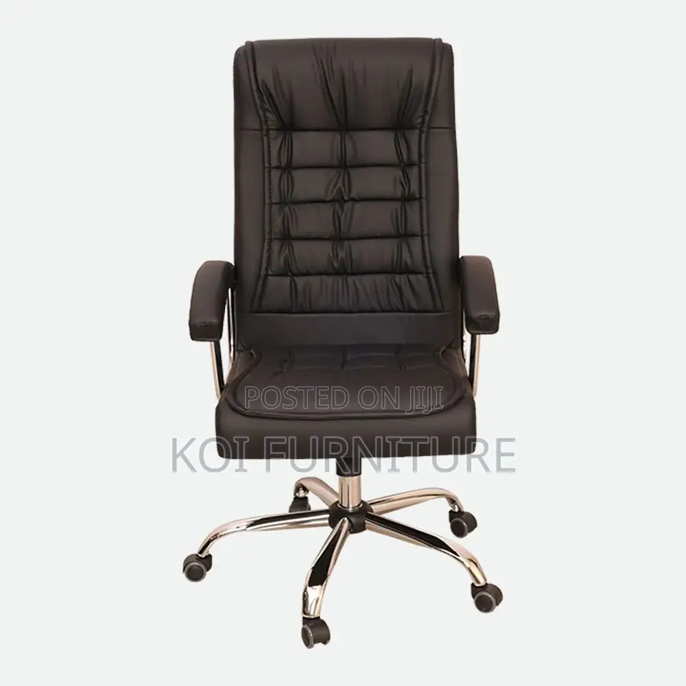 Office Chairs; Executive Leather Office Chair With High Backrest