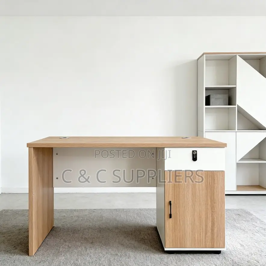 Desks; 1.4-Meter Wooden Computer Desk for Hospital Office Buildings