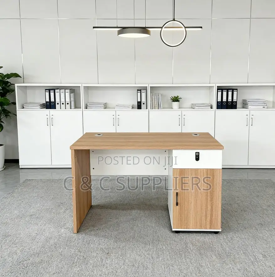 Desks; 1.4-Meter Wooden Computer Desk for Hospital Office Buildings