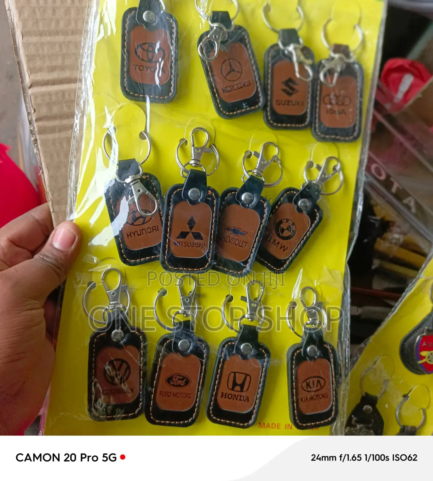 Leather Style Car Logo Key Chains