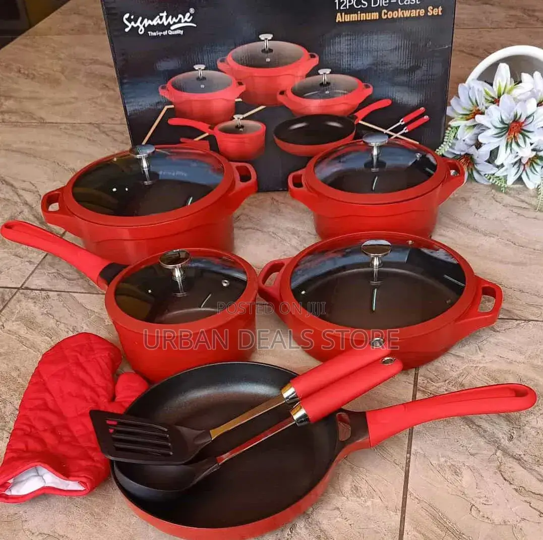 Signature 12pcs Die-Cast Nonstick Cookware Set
