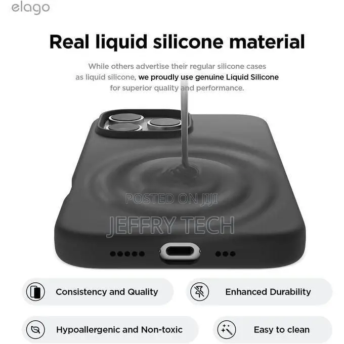 Apple iPhone 16, 16 Pro, 16 Pro Max Case, Premium Liquid Silicone Case