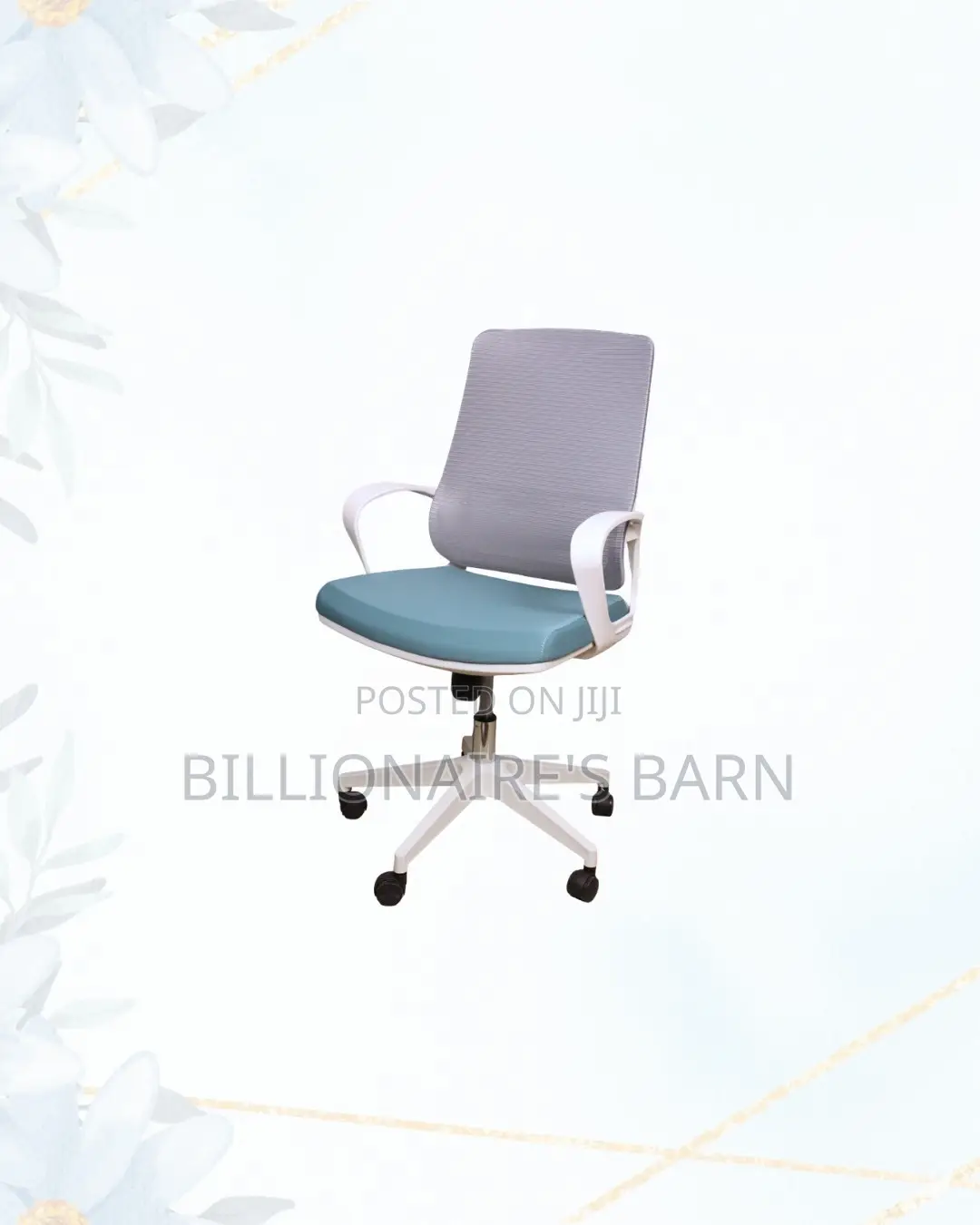 White Ergonomic Mesh Office Chair Mid Back Professional Solution