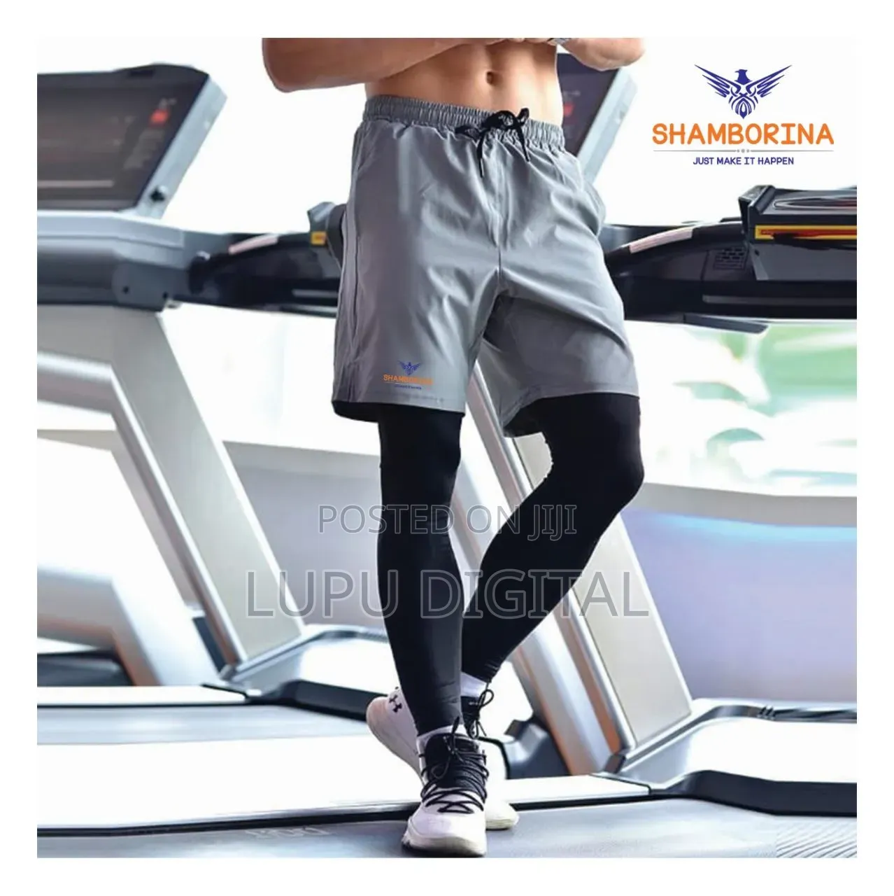 2 in 1 Mens Gym Short With Leggings