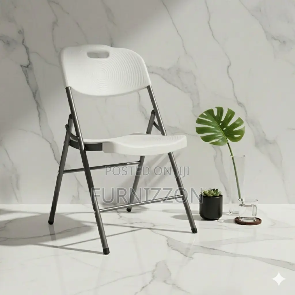 Durable White Folding Chair – Indoor Outdoor Use