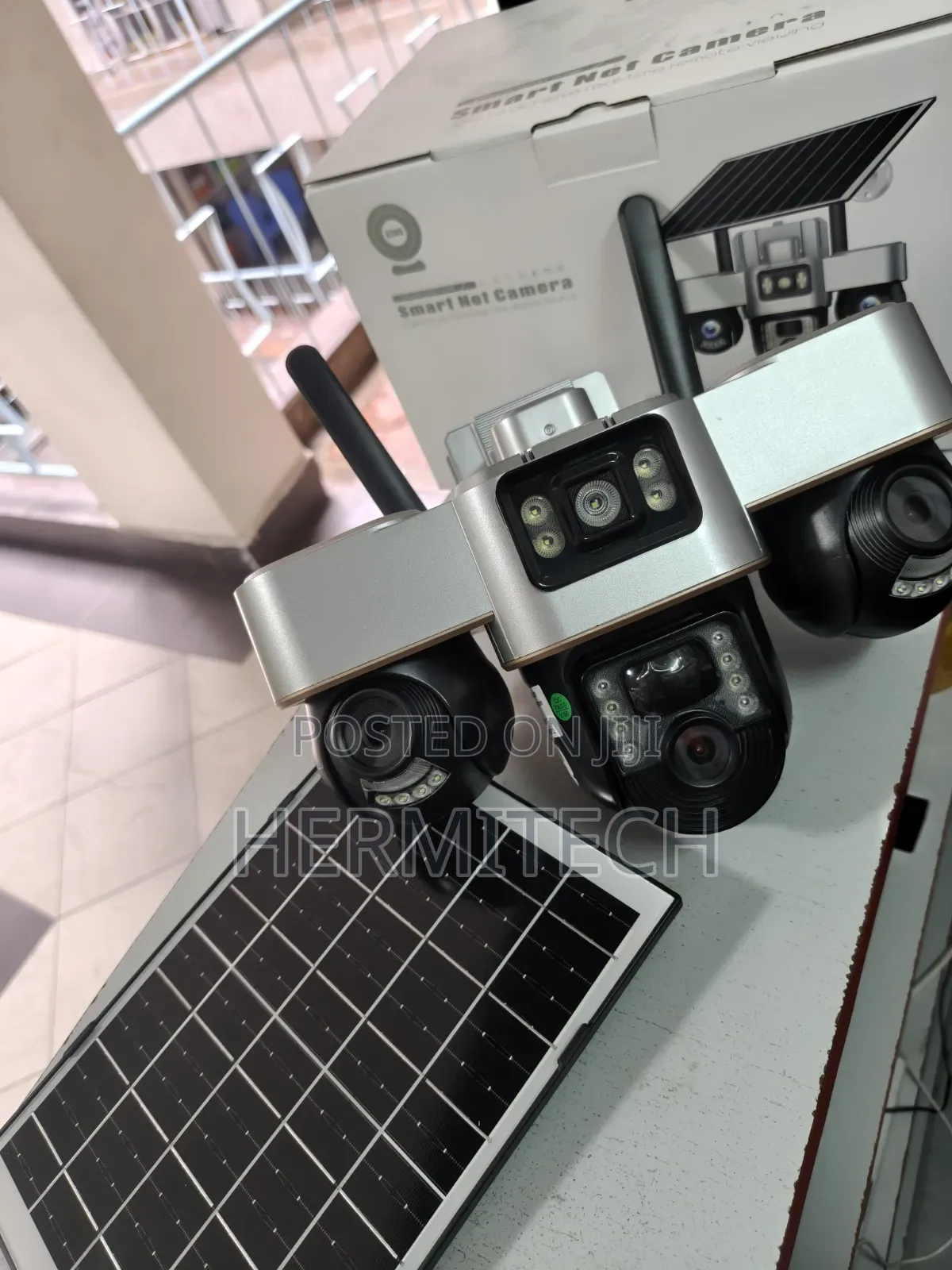 Triple Lens V380 Pro 4g Smart Solar Powered PTZ Surveillance CCTV