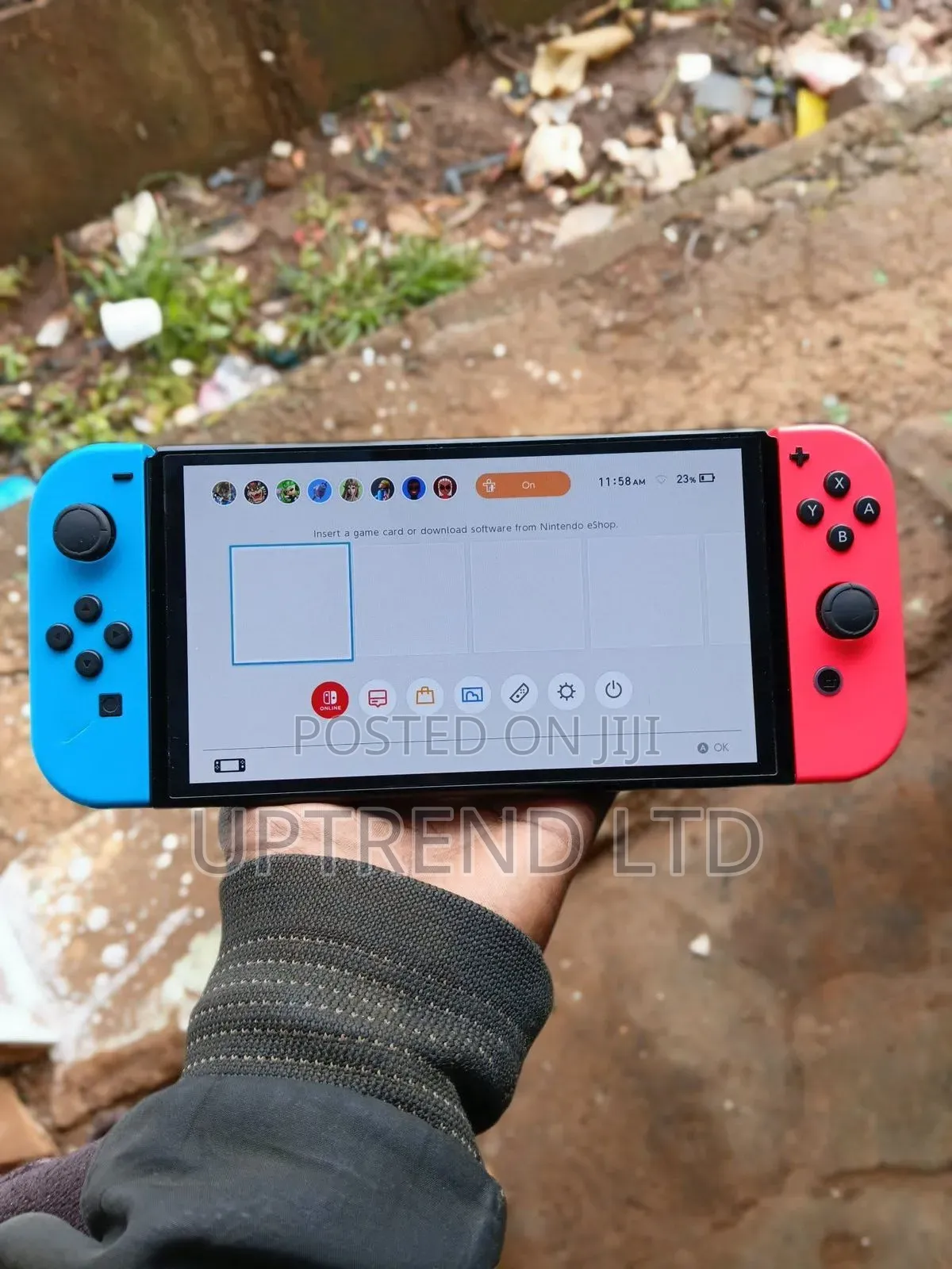 Clean Home Used Nintendo Switch. Red Blue Joycons