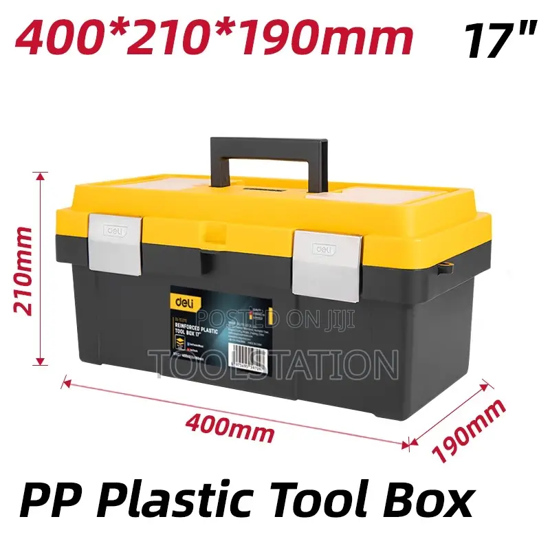 Tool Box Size:17" 400*210*190mm H Duty Thick Plastic Edl-Tc270
