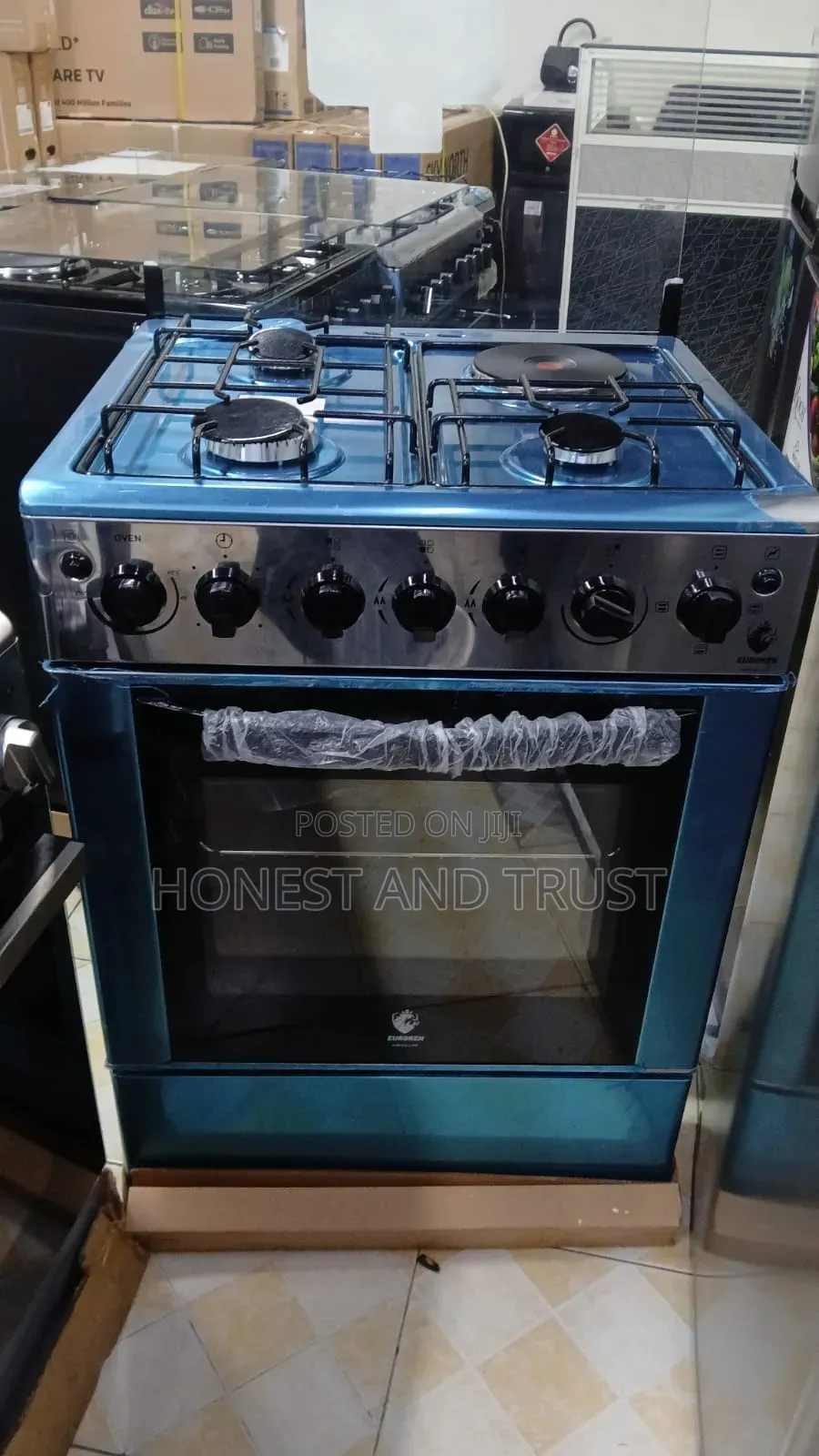 Euroken 60 by 55 Cooker 3g +1e Electric Oven Cooker