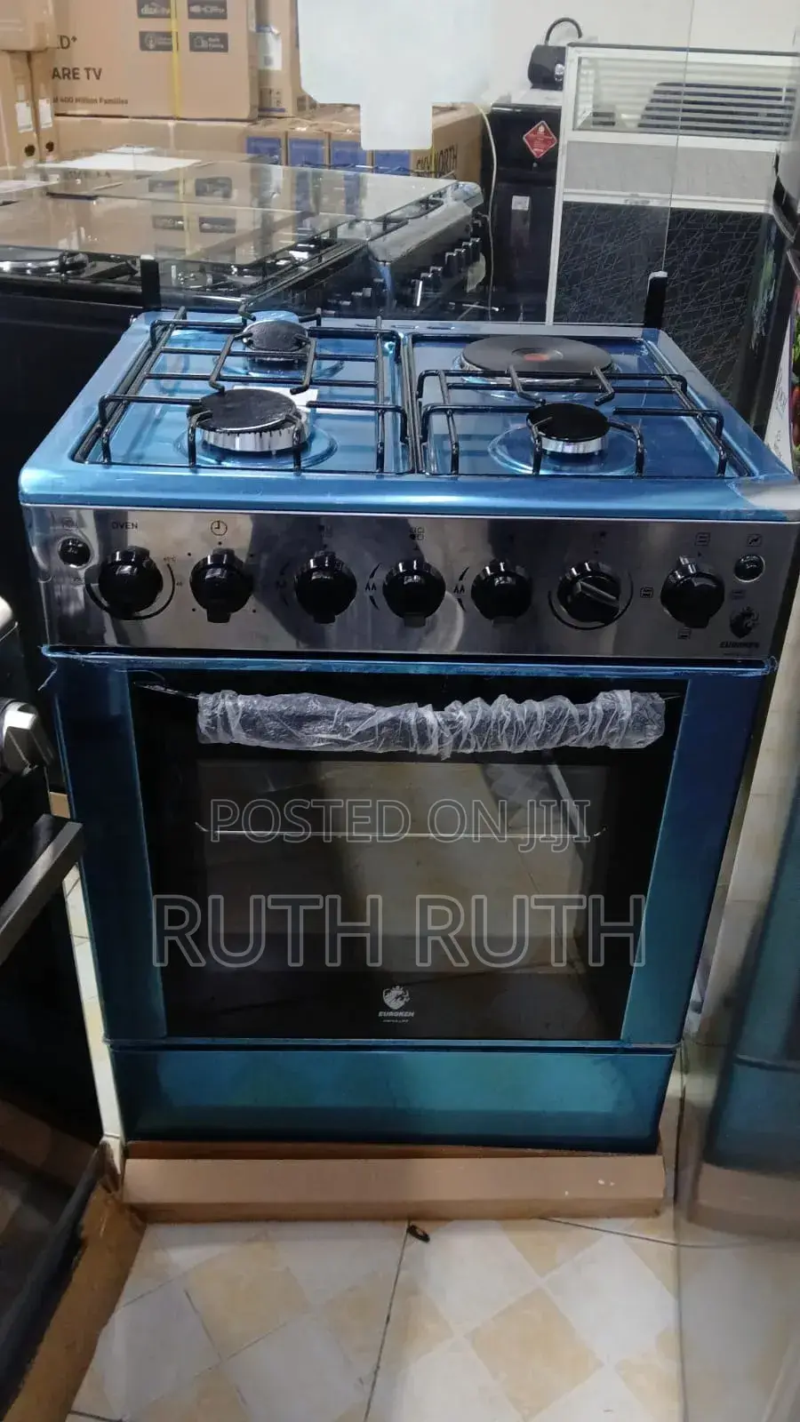 Euroken 60 by 55 Cooker 3g +1e Electric Oven Cooker