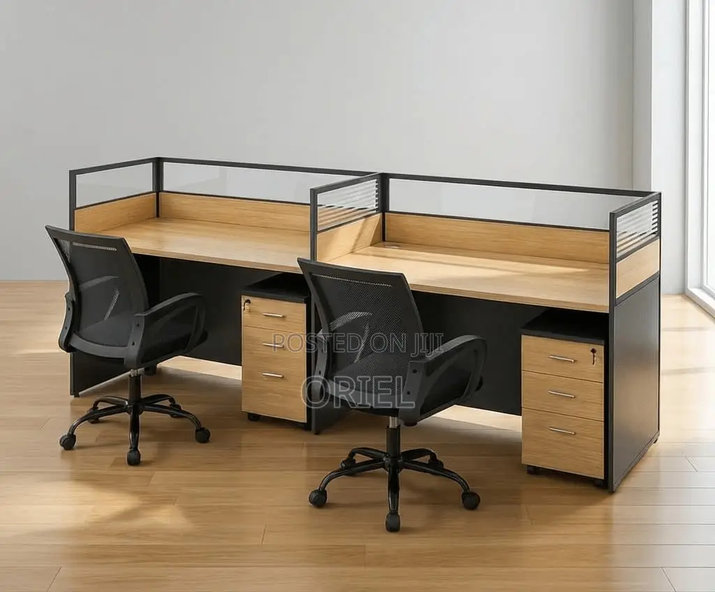 Office Desk : Straight 2-Way Office Modular Workstation